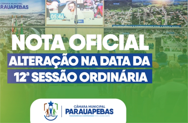 Sessão ordinária da Câmara de Parauapebas é antecipada para o dia 5 de maio