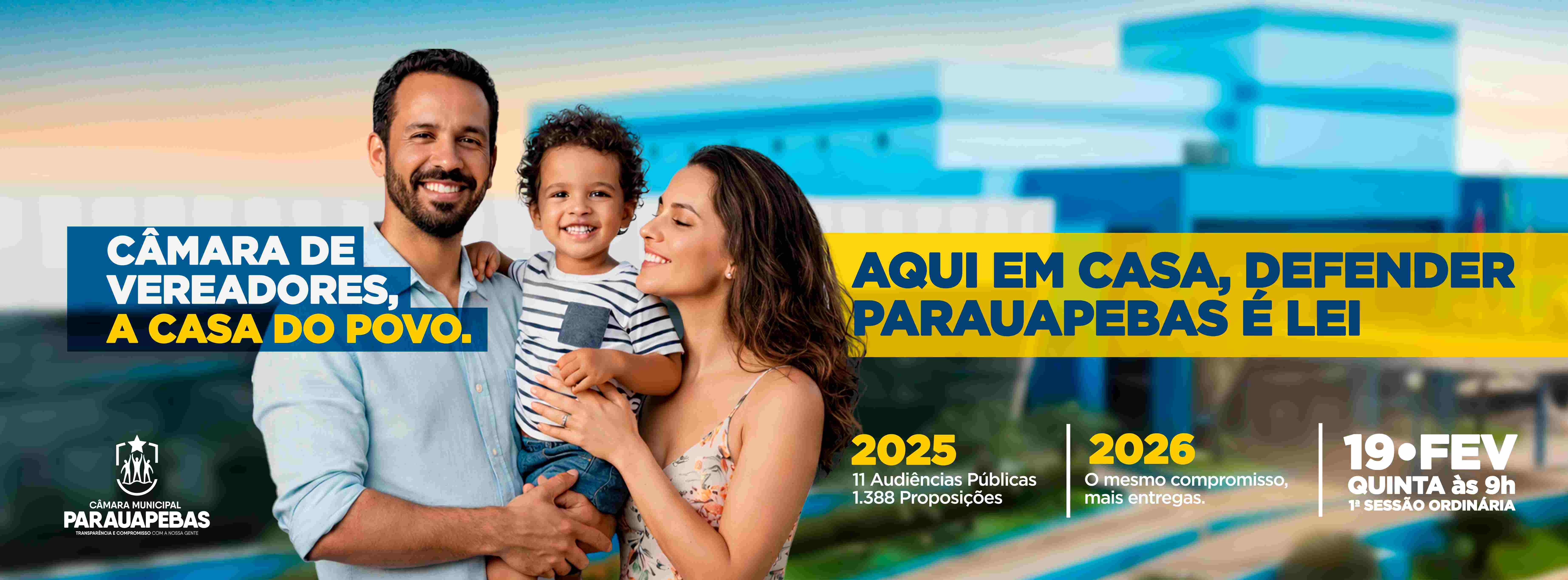 ICâmara de Parauapebas inicia atividades legislativas com sessão ordinária na próxima quinta-feira (19)